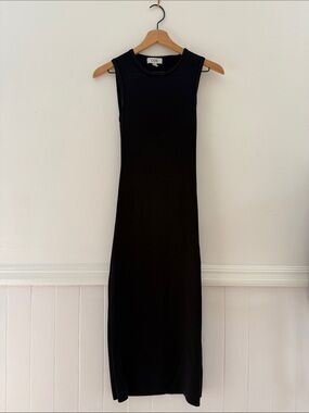 COS Black Sleeveless Knit Midi Dress